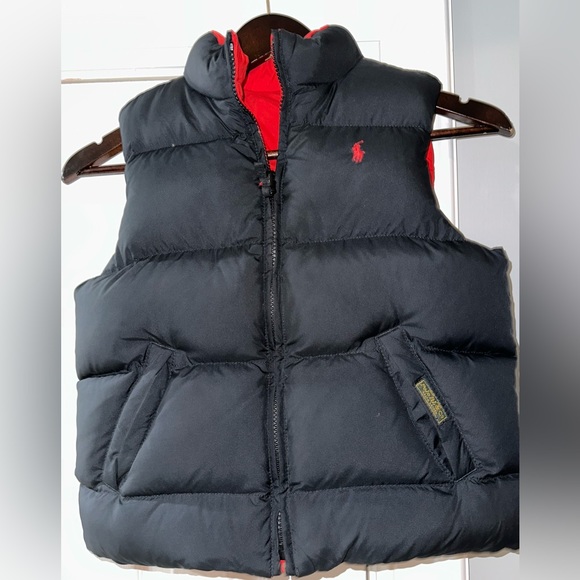RALPH LAUREN POLO, REVERSIBLE RED/BLACK, BOY’S DOWN WINTER/SKI VEST    Size: 6/8 - Picture 6 of 13